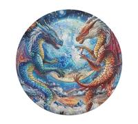 Dragón Divino 120 Piezas Rompecabezas Familiar Portátil Animales Formas Únicas Magical Animals Puzzle Niños Imposible Infantil 3D Cartón Interacción Antiestrés 120 PCS