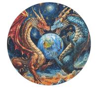 Dragón Divino 68 Piezas Rompecabezas Decorativo Piezas Animalizadas Magical Animals Puzzle Niños Educativos Juegos Familiar Antiestrés Regalo Original Interacción 68 PCS