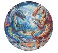 Dragón Divino 68 Piezas Rompecabezas Familiar Portátil Animales Formas Únicas Magical Animals Puzzle Niños Imposible Infantil 3D Cartón Interacción Antiestrés 68 PCS