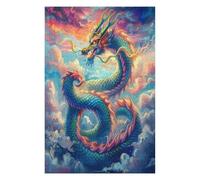Dragón Divino Puzzle 1000 Piezas Decoración De Sala Magical animalesess Rompecabezas para Adultos 3D DIY Creativo Desafío Intelectual Juguete Educativo 1000 PCS