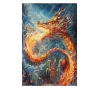 Dragón Divino Puzzle 1000 Piezas Obra De Arte Familiar Coleccionable Magical animalesess Rompecabezas 3D para Hombres Y Mujeres Juguete Educativo Desafío Intelectual 1000 PCS