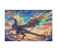 Dragón Divino Puzzle 1000 Piezas Obra De Arte Familiar Magical animaless Rompecabezas 3D para Hombres Y Mujeres Juguete Educativo Desafío Intelectual 1000 PCS