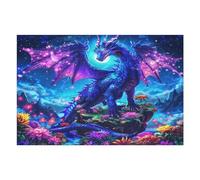 Dragón Divino Puzzle 1000 Piezas Portátil Familiar Magical animaless Rompecabezas 3D para Familia Desafío Intelectual Maquetas Educativas Construir 1000 PCS