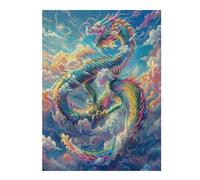 Dragón Divino Puzzle 500 Piezas Impossible Creativo Único Magical animalesess Rompecabezas 3D Obra De Arte para Toda La Familia Juguete Educativo Decoración 500 PCS