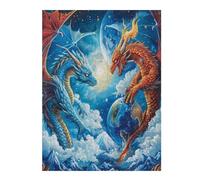 Dragón Divino Puzzle 500 Piezas Impossible Creativo Único Magical animalesess Rompecabezas 3D Obra De Arte para Toda La Familia Juguete Educativo Decoración 500 PCS