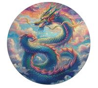 Dragón Divino Puzzle Familiar 195 Piezas Animales Formas Animalizadas Magical Animals Puzzle Niños Intelectual Desafío para Aliviar El Estrés Antiestrés Educativo 195 PCS