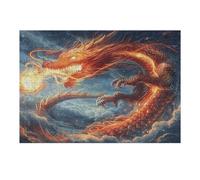 Dragón Divino Puzzles 300 Piezas Maquetas 3D Construir Sin Pegamento Magical animaless Rompecabezas Educativo para Familia Desafío Intelectual Decoración Hogar 300 PCS