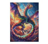 Dragón Divino Puzzles 500 Piezas Aliviar Estrés Familiar Premium Magical animalesess Rompecabezas para Adultos Desafío Intelectual 3D DIY Creativo Decorativo 500 PCS
