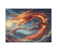Dragón Divino Puzzles 500 Piezas Obra De Arte 3D Familiar Magical animaless Rompecabezas para Adultos Aliviar Estrés Decoración Hogar Moderno DIY 500 PCS