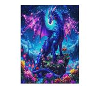 Dragón Divino Puzzles 500 Piezas Portátil 3D Compacto Magical animalesess Rompecabezas Familiar para Toda La Familia Maquetas Educativas Construir Aliviar Estrés 500 PCS