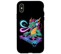 Dragón Dj Con Auriculares Inspirador Carcasa para iPhone X/XS