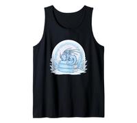 Dragón Durmiendo En Libros Fantasía Nieve Camiseta sin Mangas