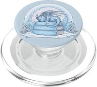 Dragón Durmiendo En Libros Fantasía Nieve PopSockets PopGrip para MagSafe