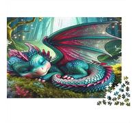 Dragón Durmiente Puzzle 1000 Piezas Papel Reciclado para Adultos Puzzle para Adultos Juego difícil y desafiante Excelente Idea de Regalo para Creatividad y Regalos 52x38cm/1000pcs