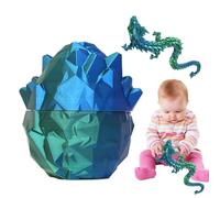 Dragon Egg con bisagras, juguetes impresos de dragón | Juguete flexible de dragón chino,Juguete flexible de dragón chino, juguete de huevo de dragón duradero para dormitorio, hogar, cre secundario de