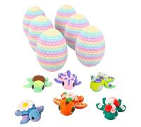 Dragon Egg Toy, Turtle Figurine, Animal Collectible, Colorful Hatching Sorprise Unique Shell Design Perfect for Birthday Party Favors, Easter Baskets, 2,36 pulgadas