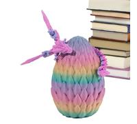 Dragón En Huevo Impreso En 3D: Modelo Articulado De Cría, Juguete De Criatura De Fantasía, Exhibición De Concha Flexible, Figura De Juego Mítica De Cola Larga con Diseño De Escala Creativa, Diversión