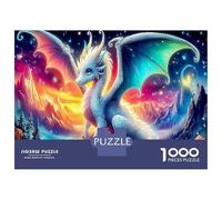 Dragon en la Galaxia cósmica Puzzle 1000 Piezas, Juego Educativo, Desafío, Clásicos para Adultos & Niños (≥12 años) Criatura fantasía Rompecabezas Familiar-Obra De Arte, Juego Clásico 52x38cm/1000pcs