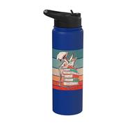 Dragón en los libros Ratón de biblioteca Libro del dragón Stainless Steel Insulated Water Bottle