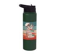 Dragón en los libros Ratón de biblioteca Libro del dragón Stainless Steel Insulated Water Bottle