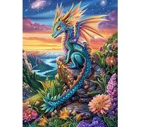 Dragón en un Bosque mágico Rompecabezas 300 Piezas Cartón para Principiantes Sueño Mágico de Ciencia Ficción Días Lluviosos Tiempo Libre En Casa para Reyes Magos Detalle De Cumpleaños 300 PCS