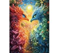Dragon et Phénix Dans le Ciel coloré Rompecabezas 1000 Piezas Cartón para Parejas Mitos fantásticos Actividad Hacer En Grupo Ejercicio Mental para Reyes Magos Detalle Cumpleaños 1000 PCS