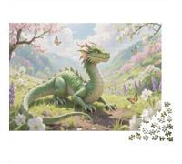 Dragón Europeo Puzzle 1000 Piezas Rompecabezas Adultos Niños A Partir De 12 Años Bestias fantásticas Rompecabezas De Madera Juego Educativo 1000pcs (75x50cm)