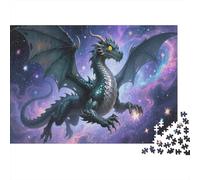Dragón Europeo Puzzle 1000 Piezas Rompecabezas Adultos Niños A Partir De 12 Años una Matriz de Estrellas Color Eón Colorido Juego Educativo 1000pcs (75x50cm)