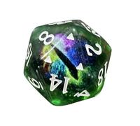 Dragon Eye Dice - 20 Sides Polyhedral GamingSet, Handcrafted Designer Pieces, Edge Resin Build, Inclusion Detail, Aesthetic Fantasy Collection with Numbering For Tabletop Adventure