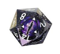 Dragon Eye Dice - 20 Sides Polyhedral GamingSet, Handcrafted Designer Pieces, Edge Resin Build, Inclusion Detail, Aesthetic Fantasy Collection with Numbering For Tabletop Adventure