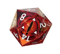 Dragon Eye Dice - 20 Sides Polyhedral RPG Set, Handcrafted Designer Game Pieces, Edge Resin Construction, Inclusion Detail, Aesthetic Fantasy Collection with Numbering For Tabletop