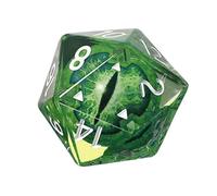 Dragon Eye Dice - 20 Sides Polyhedral RPG Set, Handcrafted Designer Game Pieces, Edge Resin Construction, Inclusion Detail, Aesthetic Fantasy Collection with Numbering For Tabletop