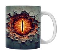Dragon Eyes Mug, Ceramic Tea Cup, Decorative Coffee Mug, Fantasy-Inspired Design, Strong Heat-Resistant Build, 350 ml, Perfect for Teas, Coffee, 3,74 x 3,15 in and Cocoa