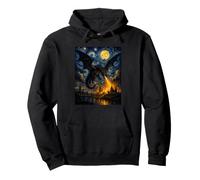 Dragón Fantasía Van Gogh Noche Estrellada Arte Mágico Dramático Sudadera con Capucha