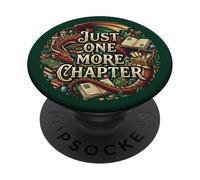 Dragon Fantasy Bookish Just One More Chapter Aesthetic Green PopSockets PopGrip Adhesivo