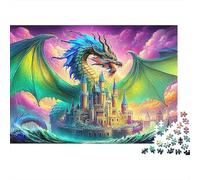 Dragón Fénix Rompecabezas 1000 Piezas para Adultos Puzzle Dragón Arcoíris Puzzle Juegos Educativos Bella Decoración Desafiante Colorido Un Único 100% Cartón Reciclado 70x50cm/1000pz