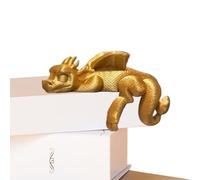 Dragon Figurine - Sleeping Dragon Statue, Gothic Decor Collectible for Home, Mythical Beast Art, Desktop Ornament Piece with Hand Painted Detail, Fantasy Guard Statue for Guarding Book Collections