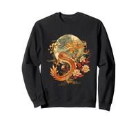 Dragón Floral Lunar carmesí Art Noveau Sudadera