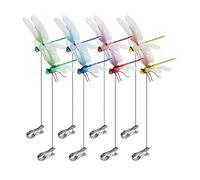 Dragon Fly Clip, Artificial Dragonfly Hat Clips, 8 Pieces with Natural Realistic Design, Bird Scare Devices for Decorative Garden Tools, Deer Horse Hat Farm Use, Multicolor