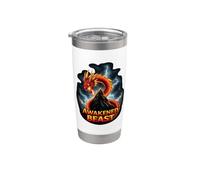 Dragón fresco de la bestia despierta en la montaña Vaso térmico de acero inoxidable de doble pared