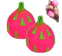 Dragon Fruit Squishy, Giant Dragonfruit Squishy’s Jumbo, Dragon Fruit Squishy Stress Ball, Anxiety Relief, Focus Soft, for Kids & Adults (2PCS)