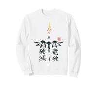 Dragón Fuego Japón Personajes Kanji Fantasía Sudadera