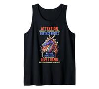Dragón Fuera de Orden Divertido fantasía Criatura Humor Cita Camiseta sin Mangas