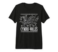 Dragón Galés Vintage para Orgulloso Galés o Proud Welsh Camiseta Premium
