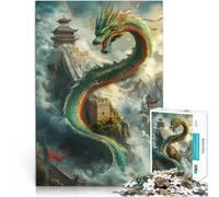 Dragón Guardián del Muro Rompecabezas de 1000 Piezas para Adultos Juegos Divertidos para la Familia Trato como Regalo para Toda la Familia 38x26cm