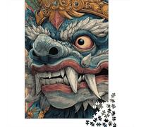 Dragon Head Art Print Puzzles Imposible,desafío para Adultos Juego Educativo 1000 Piezas Obra De Arte De Juego De para Adultos Y Niños 52x38cm/1000pcs