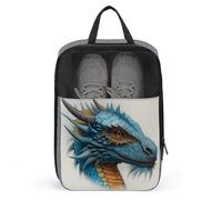 Dragon Head - Bolsa de zapatos azul para viajes, uso diario, bolsa de almacenamiento antipolvo para zapatos de golf