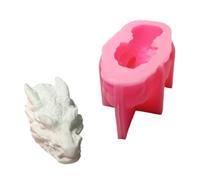 Dragon Head Moldes de silicona para resina epoxi, jabón de velas, decoración de yeso, moldes de silicona para fondant, moldes de silicona para múltiples usos con falta de daño