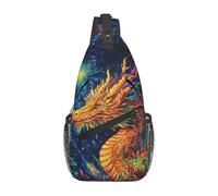 Dragón Hombre Mujer Sling Bag Multiusos Bolso Bandolera Pequeño Mochila Cruzada Para Correr Deporte Moto Viaje