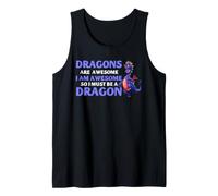Dragón Humor Los Dragones Son Increíbles Lindo Fantasía Criatura Camiseta sin Mangas